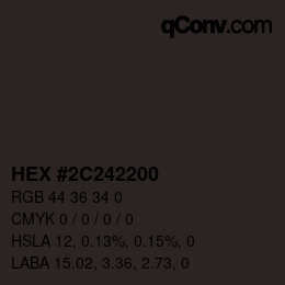 Color code: HEX #2C242200 | qconv.com