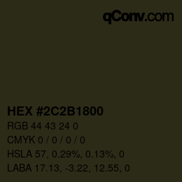Color code: HEX #2C2B1800 | qconv.com