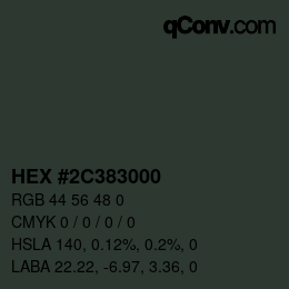 Color code: HEX #2C383000 | qconv.com