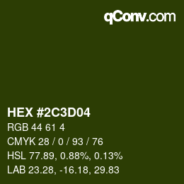 Color code: HEX #2C3D04 | qconv.com