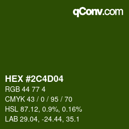 Color code: HEX #2C4D04 | qconv.com