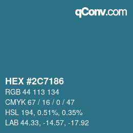 Color code: HEX #2C7186 | qconv.com