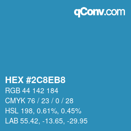 Color code: HEX #2C8EB8 | qconv.com