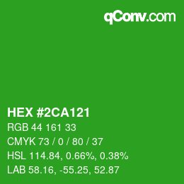 Color code: HEX #2CA121 | qconv.com