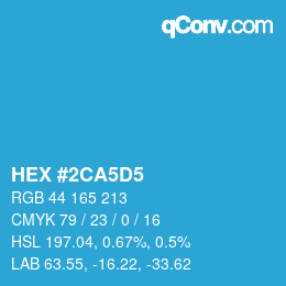 Color code: HEX #2CA5D5 | qconv.com