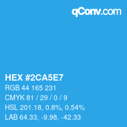 Color code: HEX #2CA5E7 | qconv.com