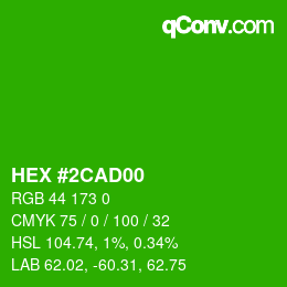 Color code: HEX #2CAD00 | qconv.com