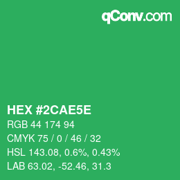 Código de color: HEX #2CAE5E | qconv.com