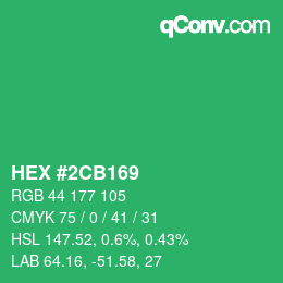 Color code: HEX #2CB169 | qconv.com