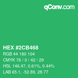 Color code: HEX #2CB468 | qconv.com