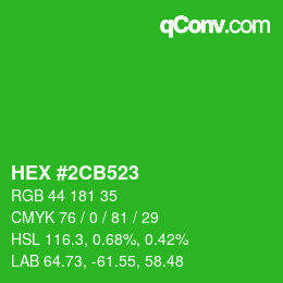 Color code: HEX #2CB523 | qconv.com