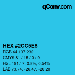 Color code: HEX #2CC5E8 | qconv.com