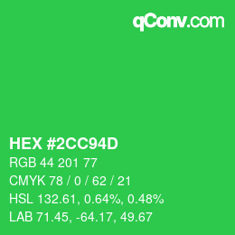 Color code: HEX #2CC94D | qconv.com