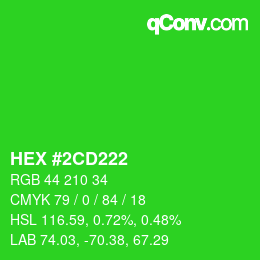 Color code: HEX #2CD222 | qconv.com
