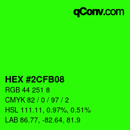Color code: HEX #2CFB08 | qconv.com