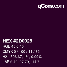 Color code: HEX #2D0028 | qconv.com