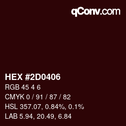 Color code: HEX #2D0406 | qconv.com