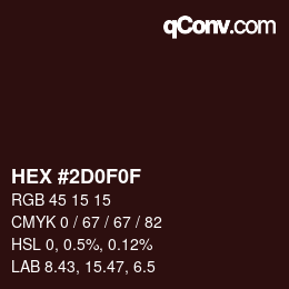 Color code: HEX #2D0F0F | qconv.com