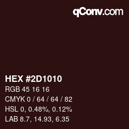Color code: HEX #2D1010 | qconv.com