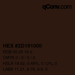 Color code: HEX #2D191000 | qconv.com