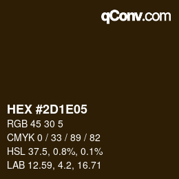 Color code: HEX #2D1E05 | qconv.com