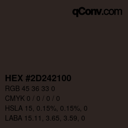 Color code: HEX #2D242100 | qconv.com