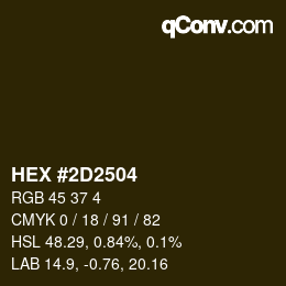 Color code: HEX #2D2504 | qconv.com