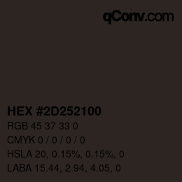 Color code: HEX #2D252100 | qconv.com