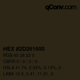 Color code: HEX #2D261600 | qconv.com