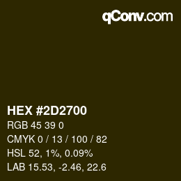 Color code: HEX #2D2700 | qconv.com