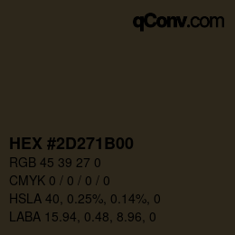 Color code: HEX #2D271B00 | qconv.com