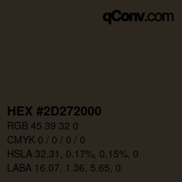 Color code: HEX #2D272000 | qconv.com