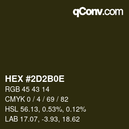 Color code: HEX #2D2B0E | qconv.com
