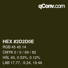 Color code: HEX #2D2D0E | qconv.com