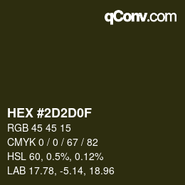 Color code: HEX #2D2D0F | qconv.com