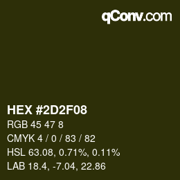 Color code: HEX #2D2F08 | qconv.com