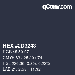 Color code: HEX #2D3243 | qconv.com
