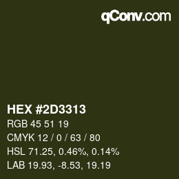 カラーコード: HEX #2D3313 | qconv.com