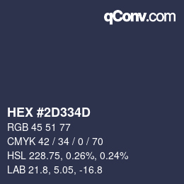 Color code: HEX #2D334D | qconv.com
