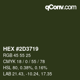 Color code: HEX #2D3719 | qconv.com
