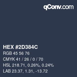 Color code: HEX #2D384C | qconv.com
