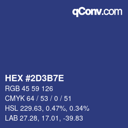 Color code: HEX #2D3B7E | qconv.com