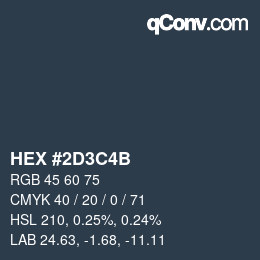 Color code: HEX #2D3C4B | qconv.com