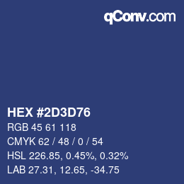 Color code: HEX #2D3D76 | qconv.com