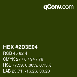 Color code: HEX #2D3E04 | qconv.com