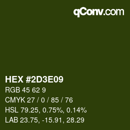 Color code: HEX #2D3E09 | qconv.com