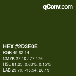 Color code: HEX #2D3E0E | qconv.com