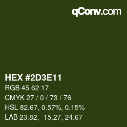 Color code: HEX #2D3E11 | qconv.com