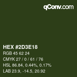 Color code: HEX #2D3E18 | qconv.com