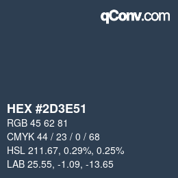 Color code: HEX #2D3E51 | qconv.com